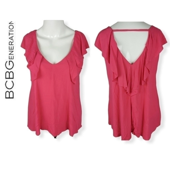 BCBGENERATION Ruffled Top‎ - Picture 1 of 9